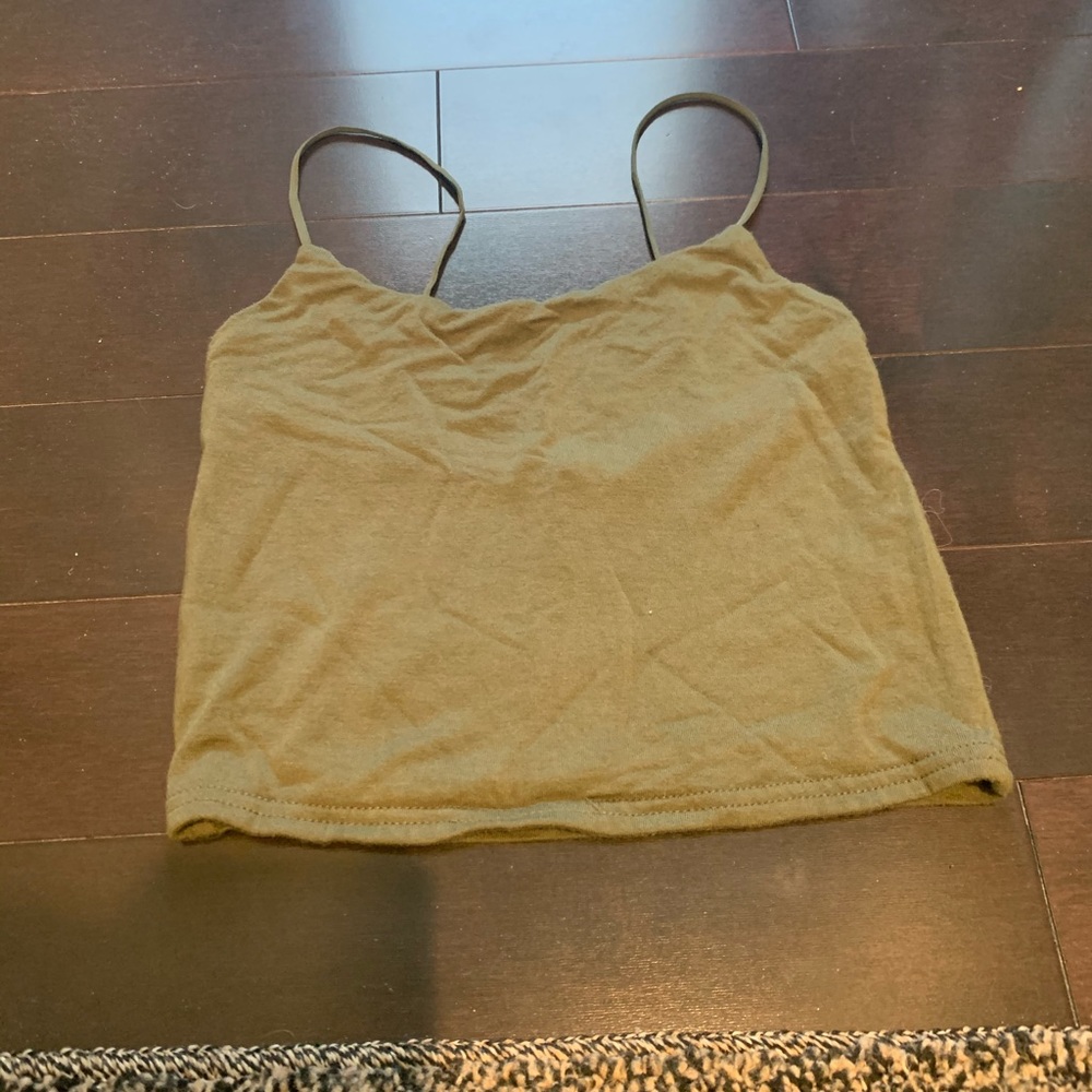 PACSUN Basics Green Cami Crop Top
